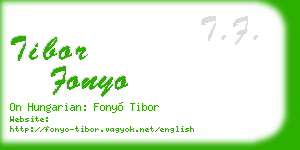 tibor fonyo business card